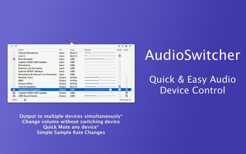 Mac系统音频切换工具AudioSwitcher