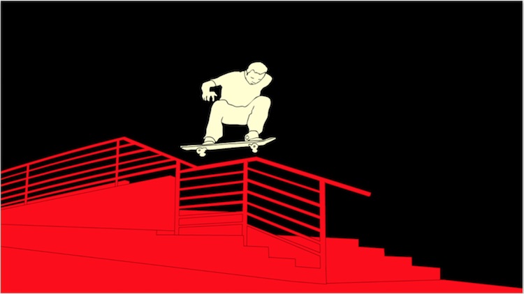 Resolume官方高清素材系列之：SkatePark 手绘滑板/单车运动动画