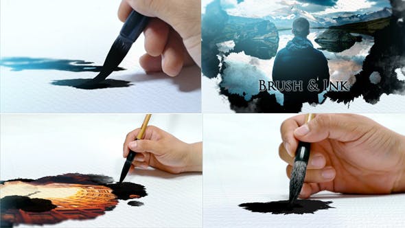 毛笔笔刷片头:Brush & Ink Opener