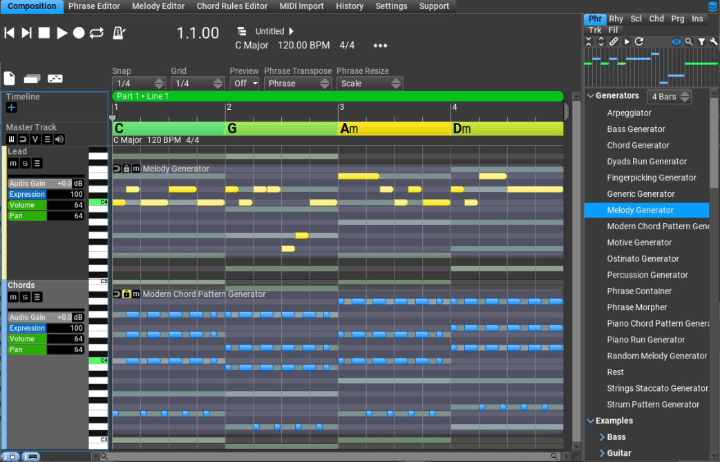 智能编曲:Music Developments Rapid Composer4 PC版本